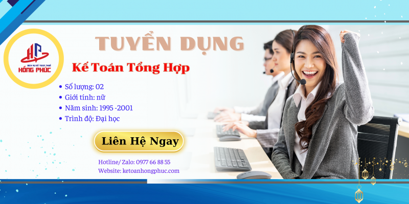 Kế Toán Thuế Hồng Phúc Tuyển Dụng Kế Toán Tổng Hợp