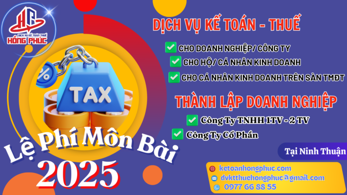 Lệ Phí Môn Bài 2025_Hồng Phúc
